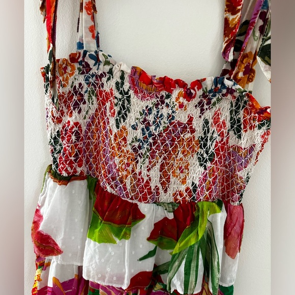 Farm Rio mixed white print layered dress NWT XS - Picture 3 of 5